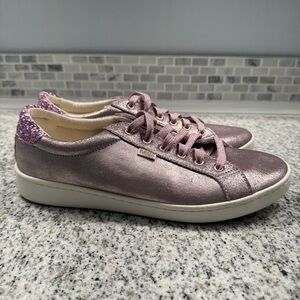 Keds x Kate Spade Metallic Glitter Purple Lace Up Sneakers